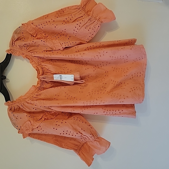 Anthropologie Tops - Orange Eyelet Blouse
